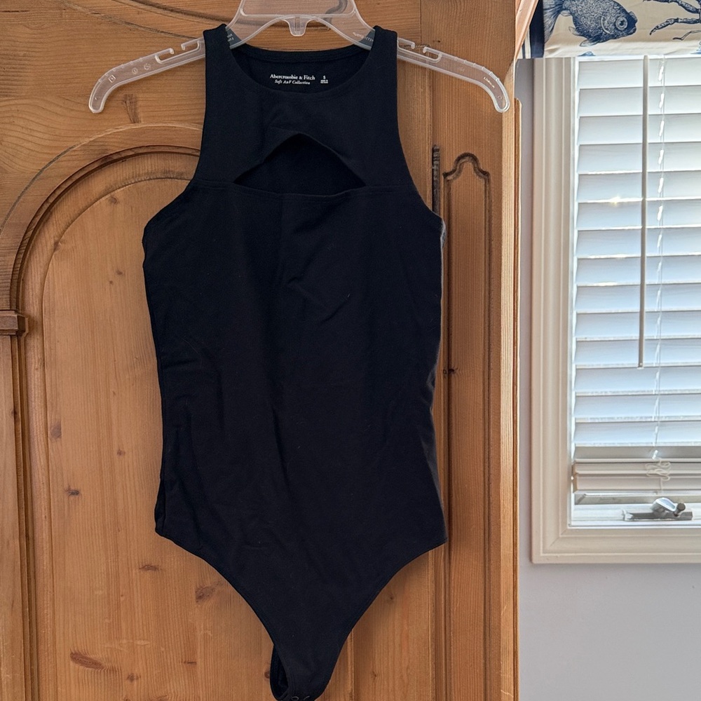 Abercrombie & Fitch Black Sleeveless Bodysuit